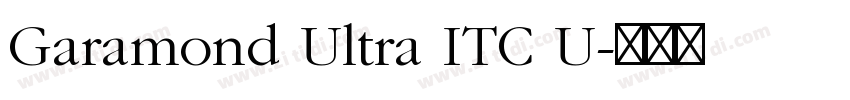Garamond Ultra ITC U字体转换
